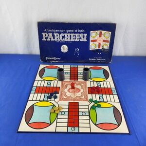 Complete Vintage 1959 Selchow & Righter Parcheesi Popular Edition Board Game